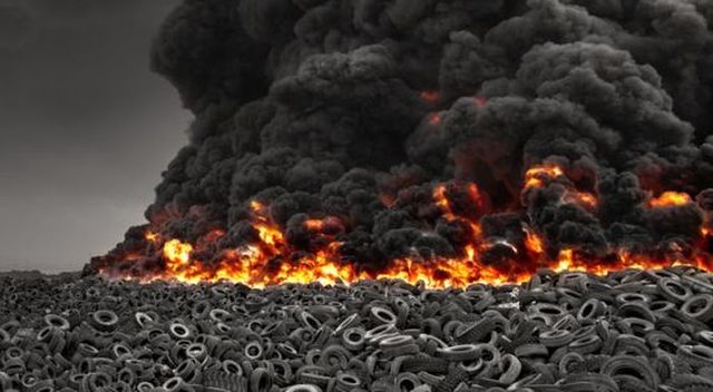 Massive Tire Fire