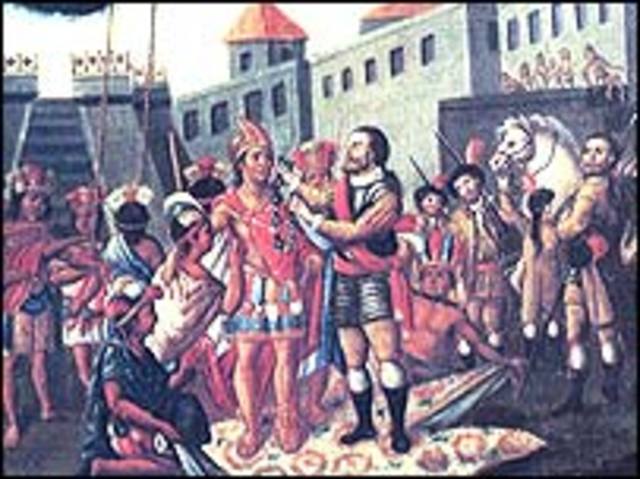 Cortes captures Moctezuma