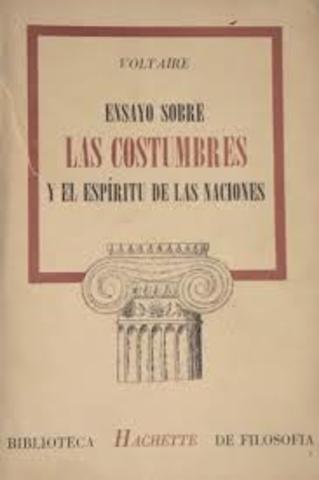 Voltaire Publica el Ensayo de las Costumbres