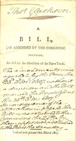 UK abolished Slave Trade