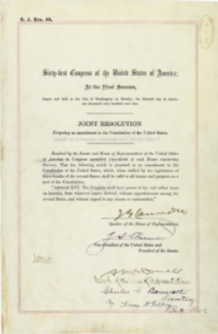 16th amendment was established