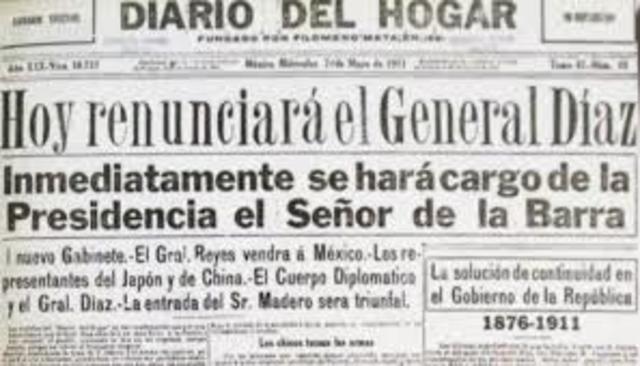Renuncia de Porfirio Díaz