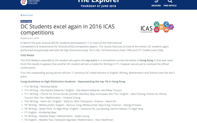 I got top 1% in ICAS