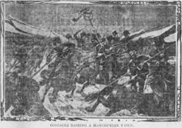 Slave followers raid a town