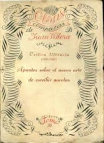 Publicación de los Apuntes sobre el arte nuevo de hacer novelas