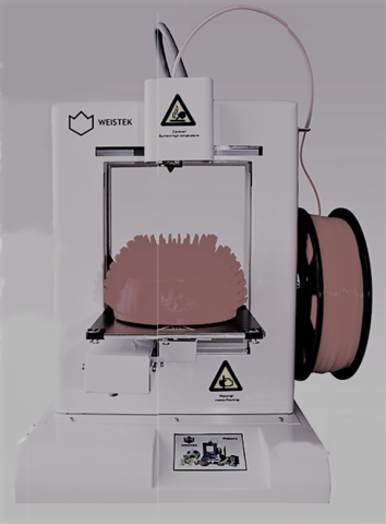 Surge a impressora 3D, inventada por Chuck Hull.