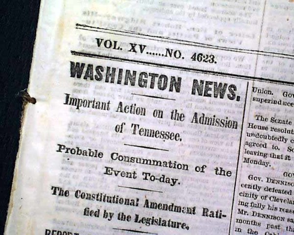 Tennessee Ratifies 14th Amendment