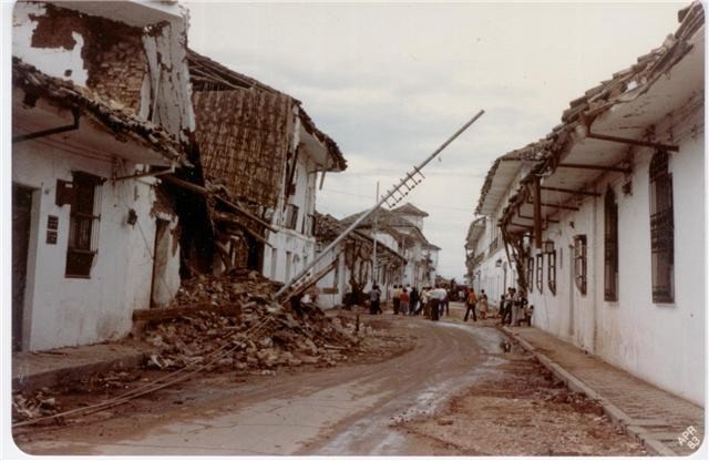 El terremoto de Popayán, Cauca.