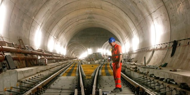 The Gotthard Base Tunnel – Switzerland- The project started on 1999 and finished on 2016
