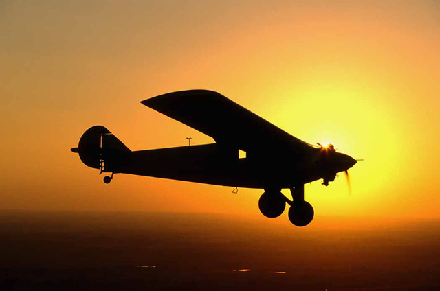 The Spirit of St. Louis starts its flight