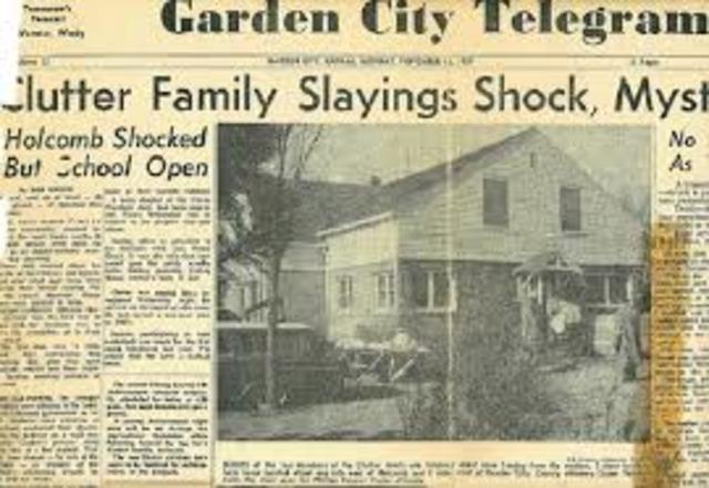 Dick Hickock and Perry Smith  murder Herb, Bonnie, Kenyon and Nancy Clutter.