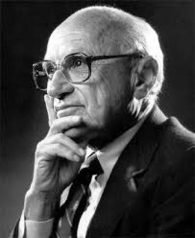 Milton Friedman guanya el premi Nobel d'economia