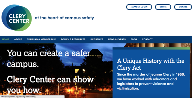 Signing of the "Jeanne Clery Disclosure of Campus Security Policy and Campus Crime Statistics Act (Clery Act)"