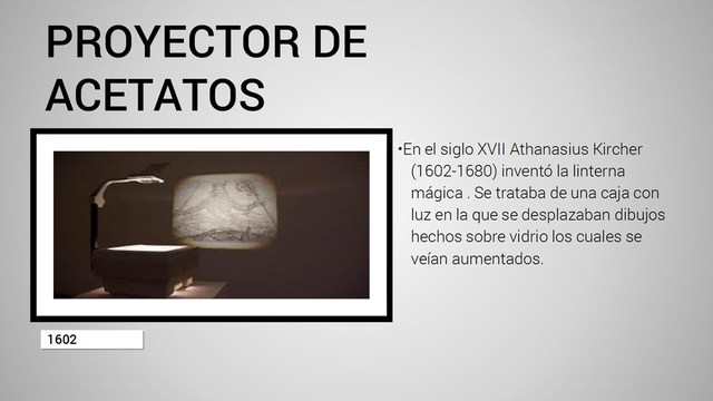 1602 El proyector de acetatos