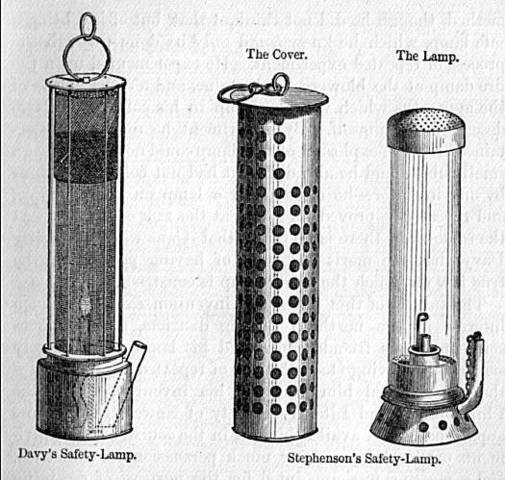 Invents Geordie Safety Lamp
