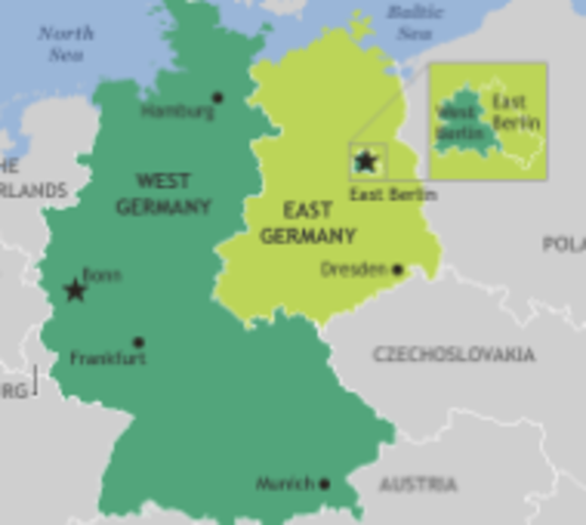 The United States and East Germany establish diplomatic relations