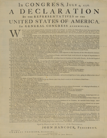 Declaracion de Independencia de Estados Unidos de America