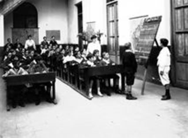 Implementación del método Lancasteriano para la enseñanza en México.