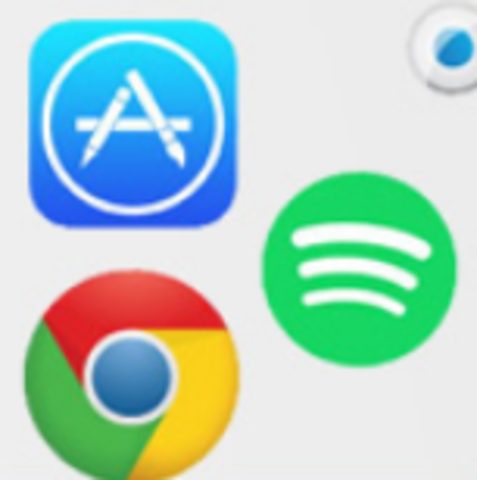 APP STORE, GOOGLE CHROME y SPOTIFY
