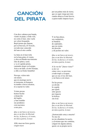 Canción del pirata