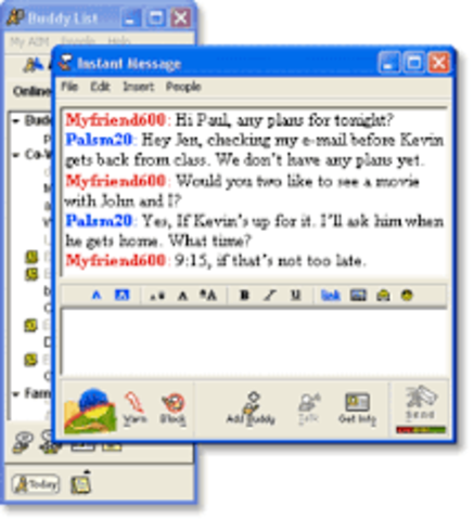 Invention of AOL Instant Messenger
