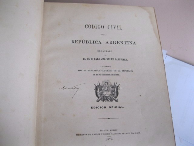 El codigo civil Velez Sarfield (1869)