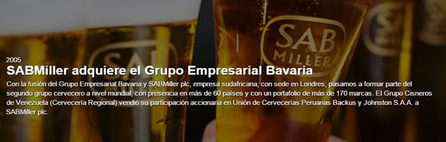 SABMiller adquiere el Grupo Empresarial Bavaria
