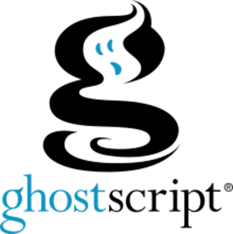 writing "Ghostscript"