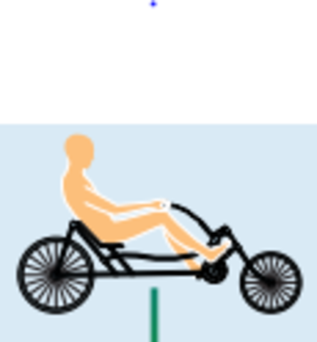 Bicicleta reclinada larga(manubrio alto)