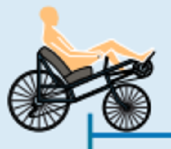 bicicleta reclinada corta tracción trasera