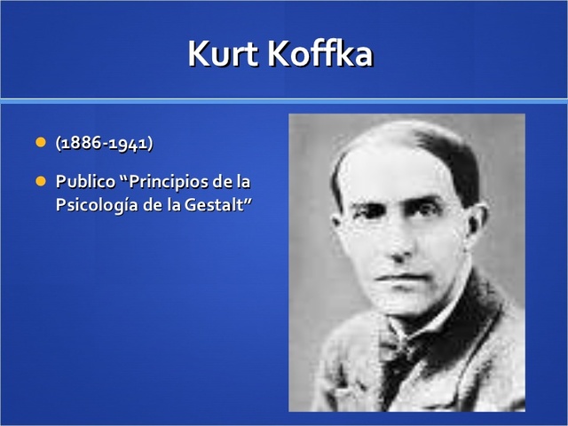 Kurt Koffka, cofundador de la escuela de la Psicología de la Gestalt