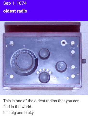 OLDEST RADIO