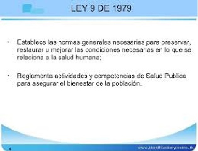 1979- LEY 9 DE 1979 Normas de Salud