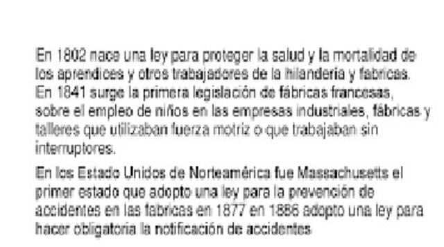 1802 REGLAMENTACION DE TRABAJO EN FABRICAS Y LIMITE DE LA JORNADA LABORAL