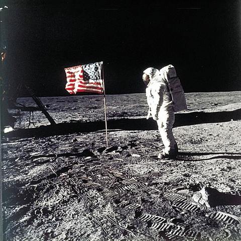 American Astronauts Land on the Moon