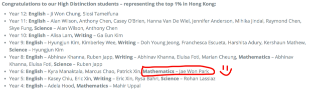 Getting High Distinction in math :D