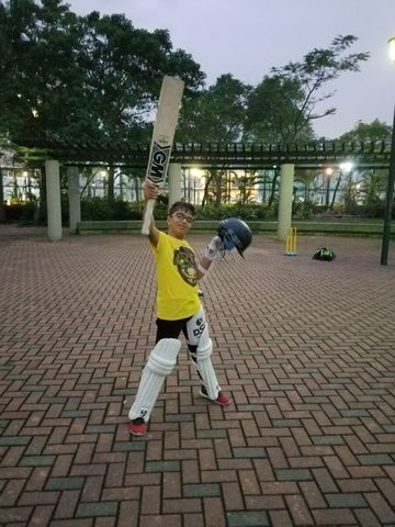 I scored a century in cricket!!!