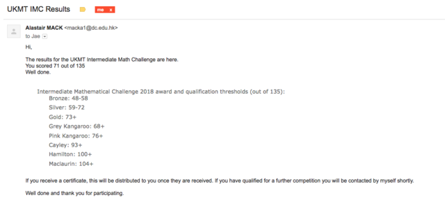 Getting silver in UKMT Intermediate