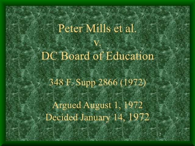 Mills v. District of Columbia Board of Education