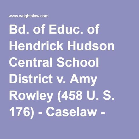Board of Education of the Hendrick Hudson Central School District v. Rowley