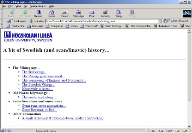 Primera generación de sitios Web(Contenido estático)