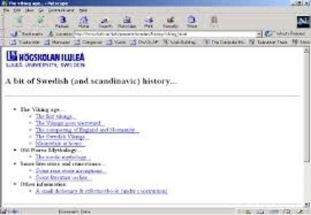 Primer generación de sitios web