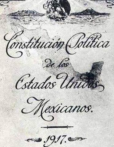 1917 Constitución Política de los Estados Unidos Mexicanos.