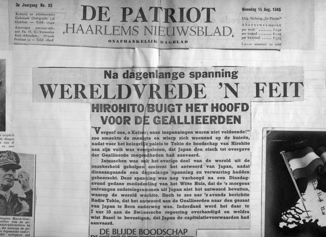 Japan geeft zich over aan de geallieerde. Einde WOII