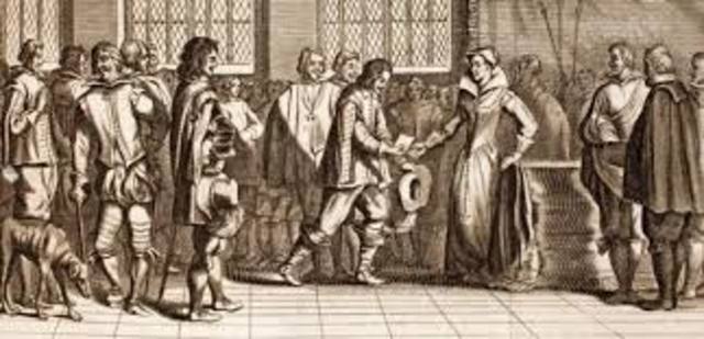 Het smeekschrift wordt aangeboden aan Margaretha van Parma