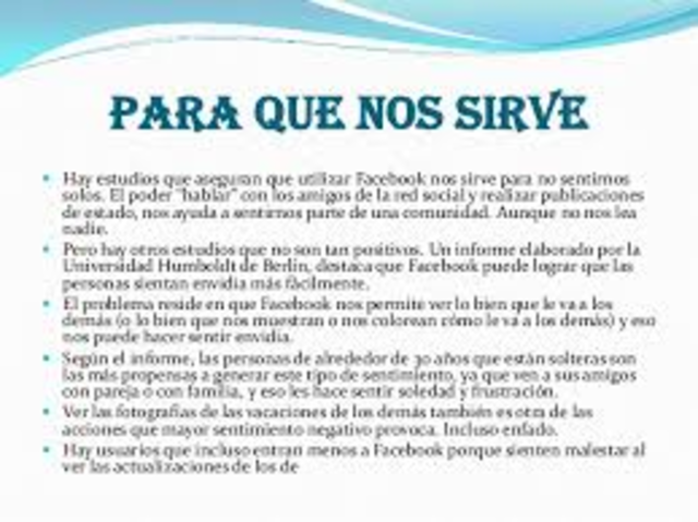 Y... Para Que Sirve Facebook?