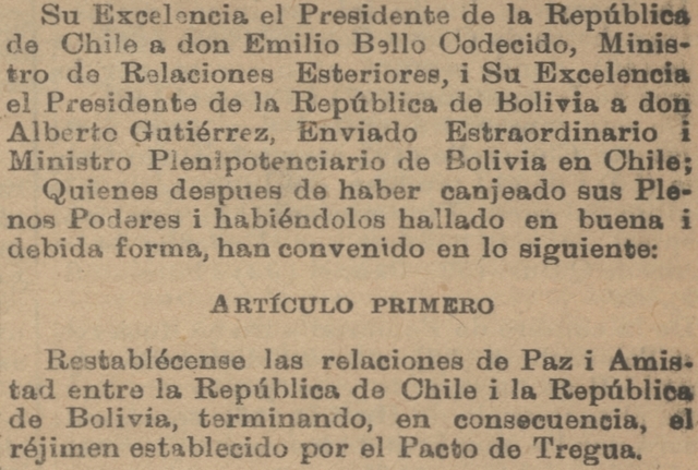 Tratado de 1904 entre Chile y Bolivia
