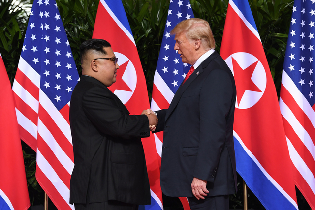 President Donald Trump meets Kim Jong-un in Singapore