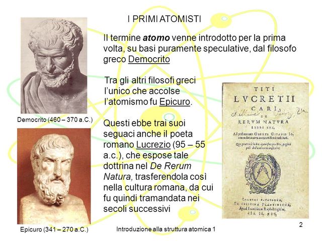 l'atomismo di Democrito