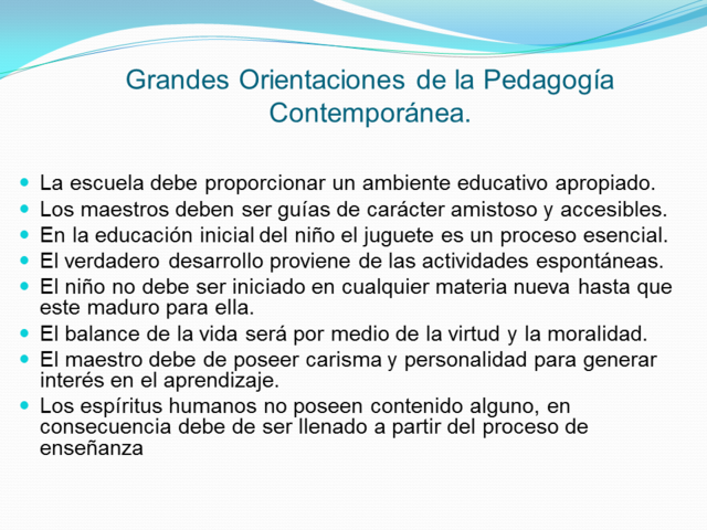 Teóricos de la pedagogía contemporánea